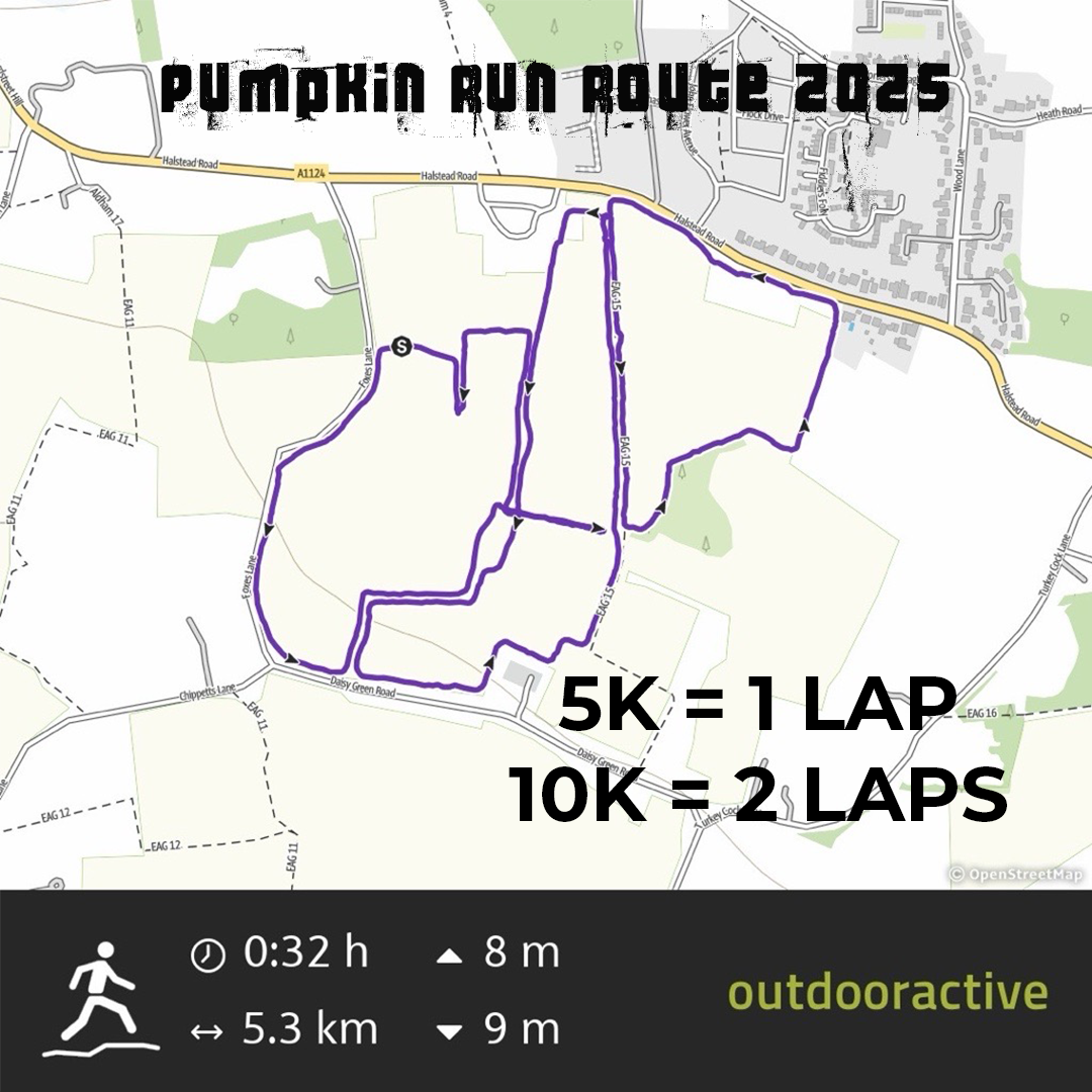The Pumpkin Run course is officially finalised and fully marked out!